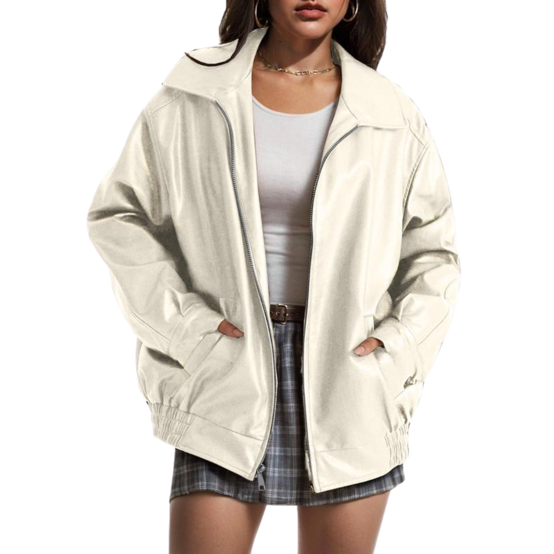 XANDRA™ - Trendy Oversized Leather Faux Suede Jacket for Fall Fashion