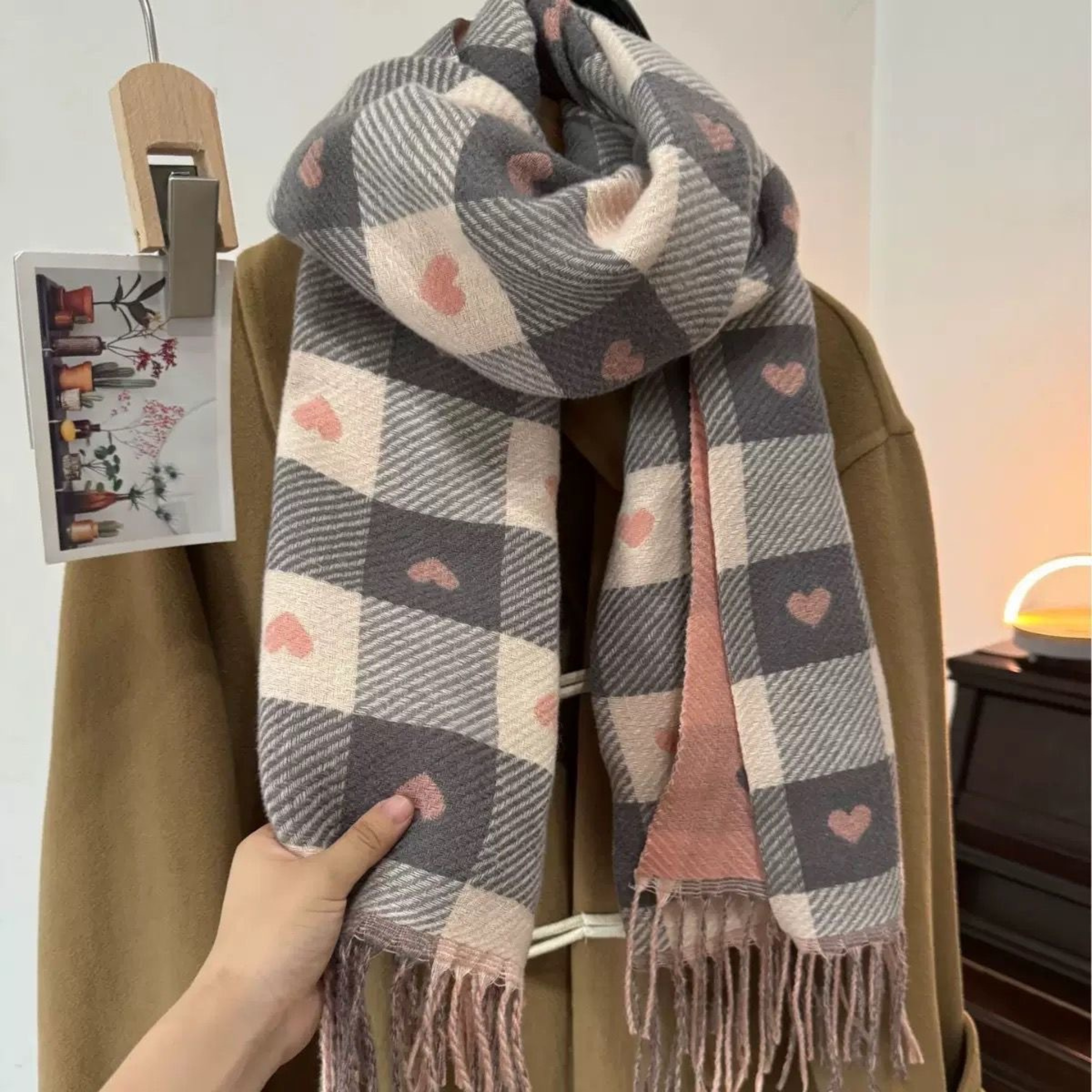 ZOLANI™ - Comfy Warm Plaid Double Side Tassel Scarf