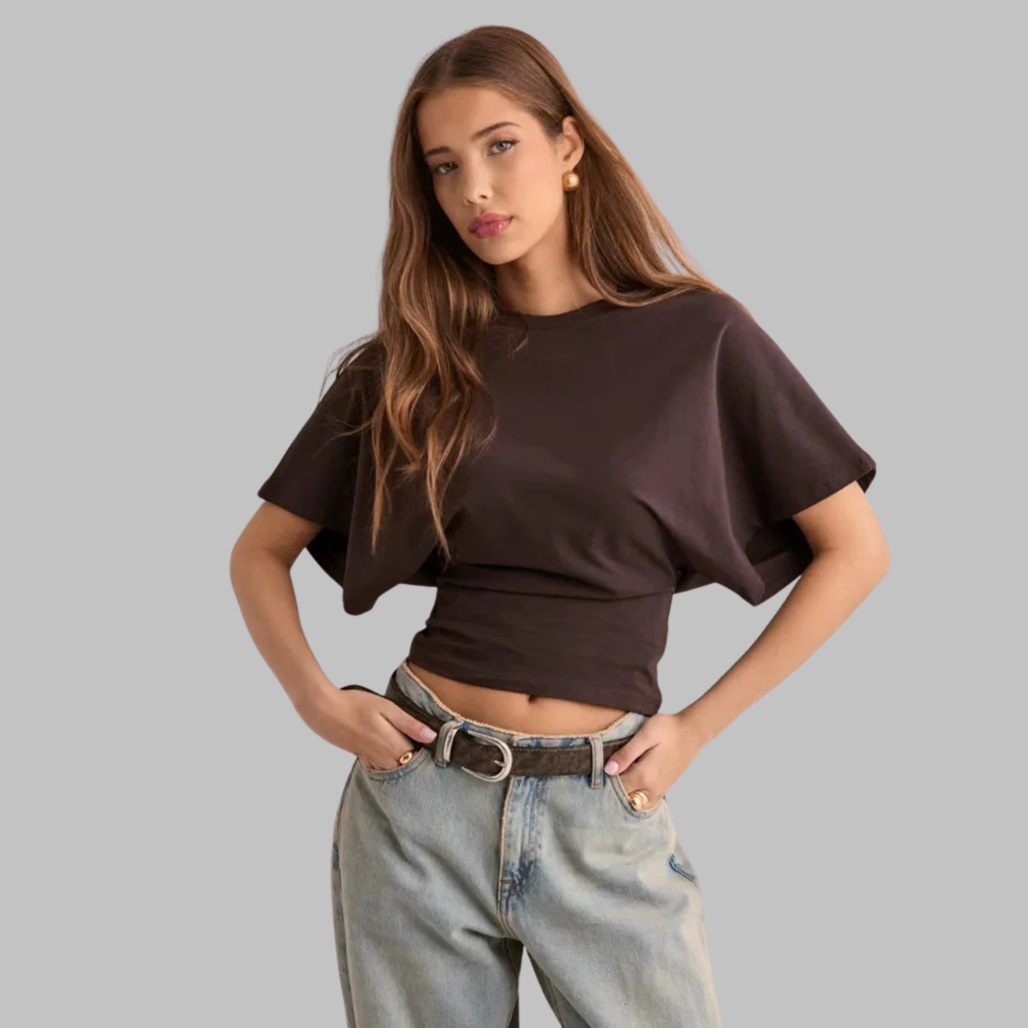 RAZI™ - Casual Fitted Half Sleeve Round Neck Top