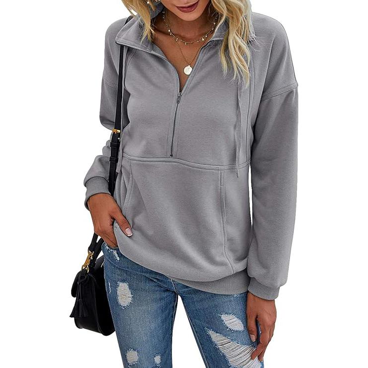 ANNIE™ - Lapel Zip-Up Sweatshirt for Women Casual Pullover