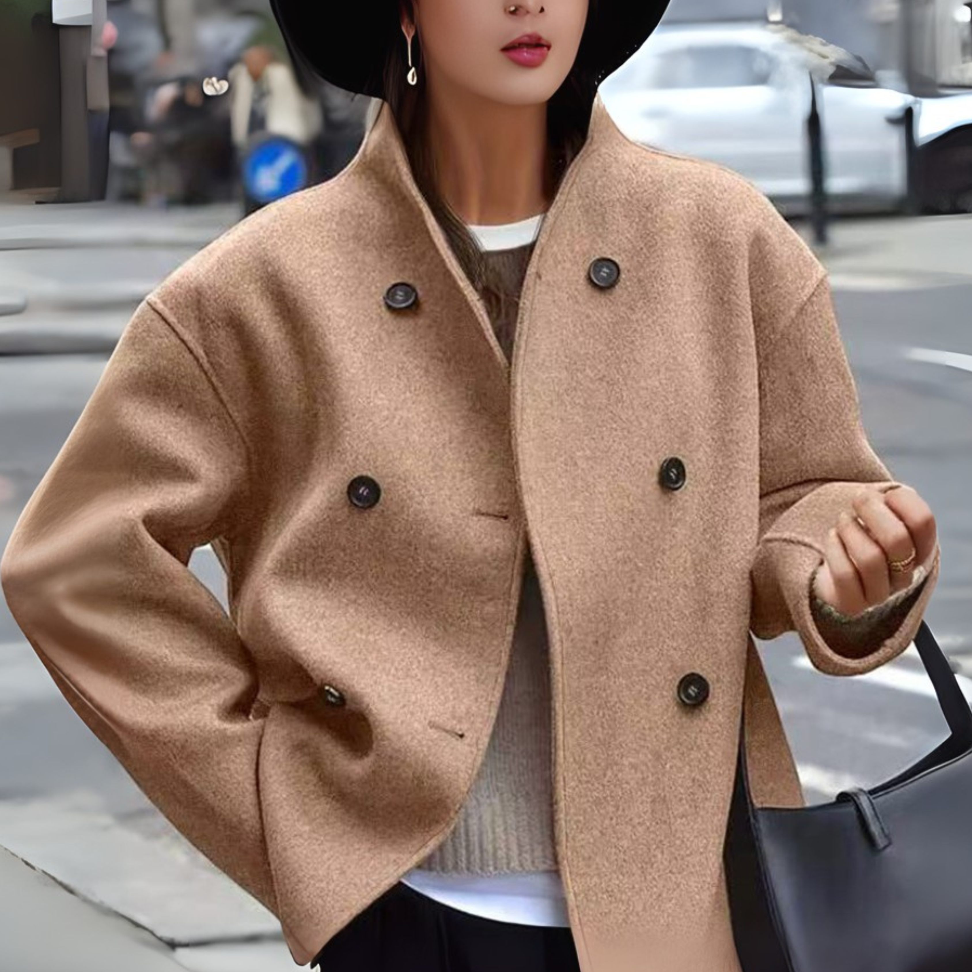 BINI™ - Cozy Long Sleeve Stand Collar Coat