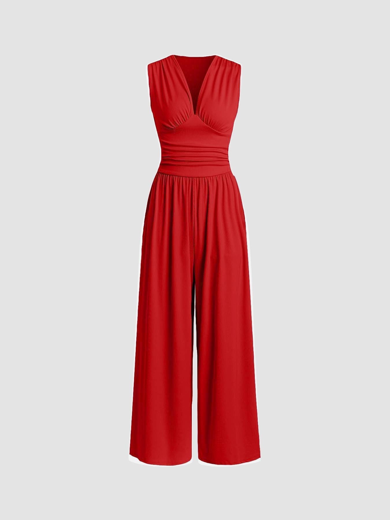 CHARITY – Chic Sleeveless Wide-Leg Jumpsuit