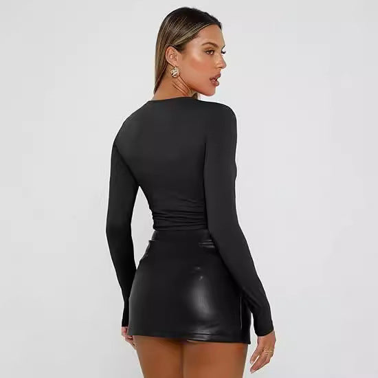 JIHYO™ - Casual Long Sleeve Round Neck Top