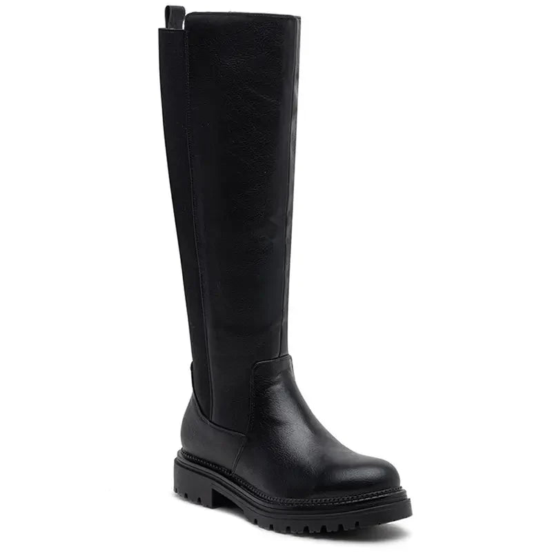 ROSEMARY™ - Classic BElastic Zip Boots for Women Low Heel Mid-Calf Winter Footwear