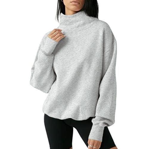 MARYLYN™ - Women's Oversized Turtleneck Sweatshirt Long Sleeve Pullover
