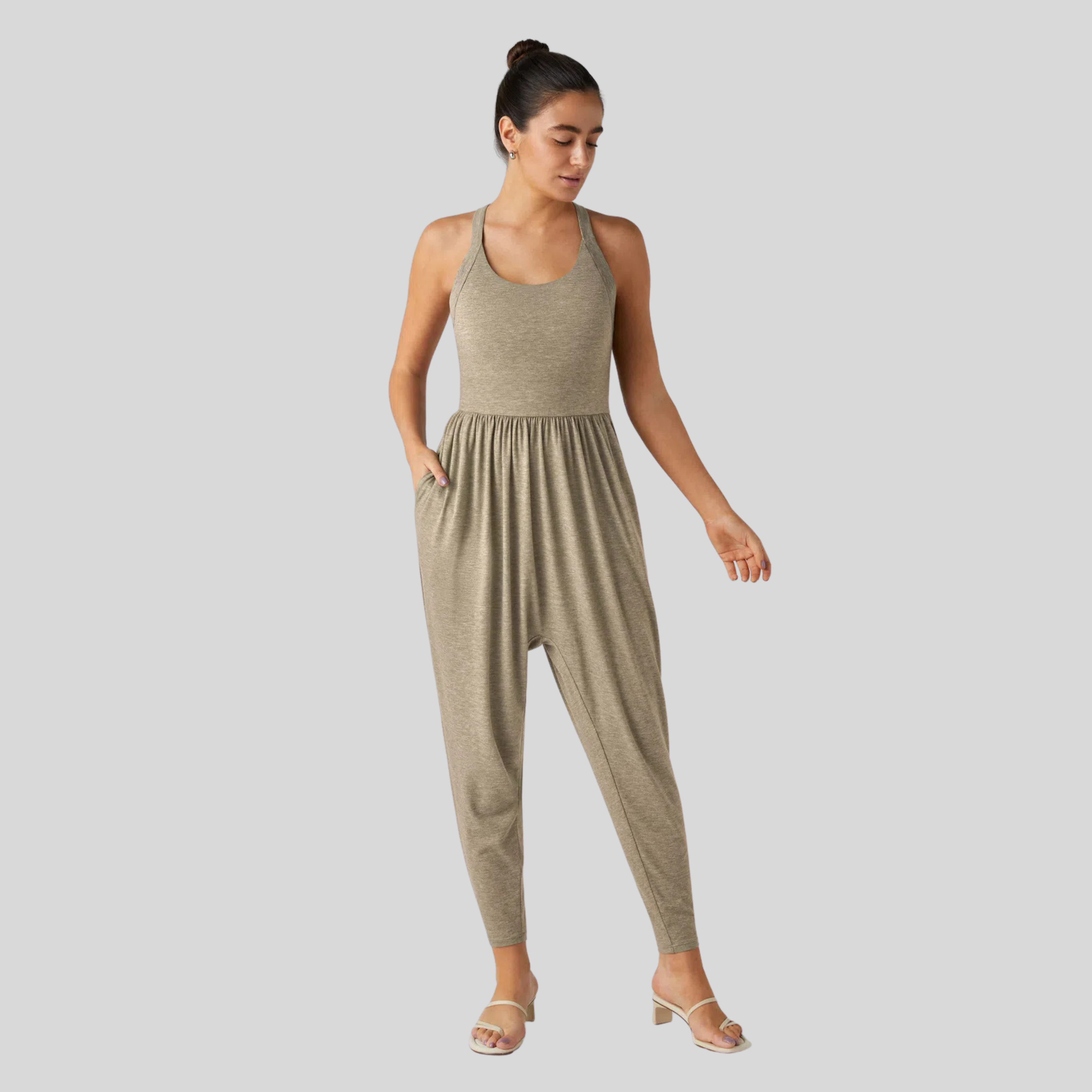 DAYEA™ – Comfy Backless U-Neck Lounge Jumpsuit