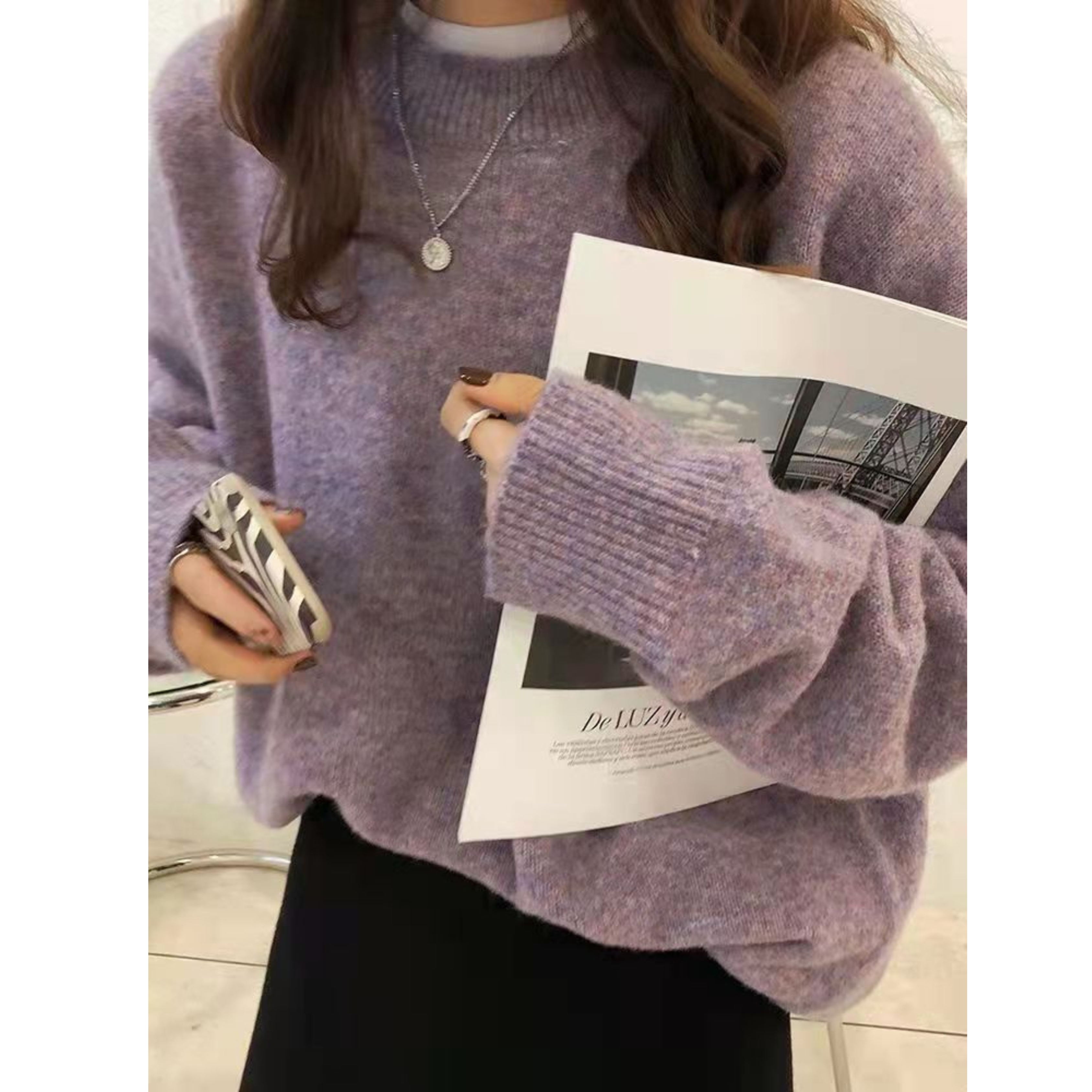 MIRIELLE™ - Comfy Long Sleeve Round Neck Sweater