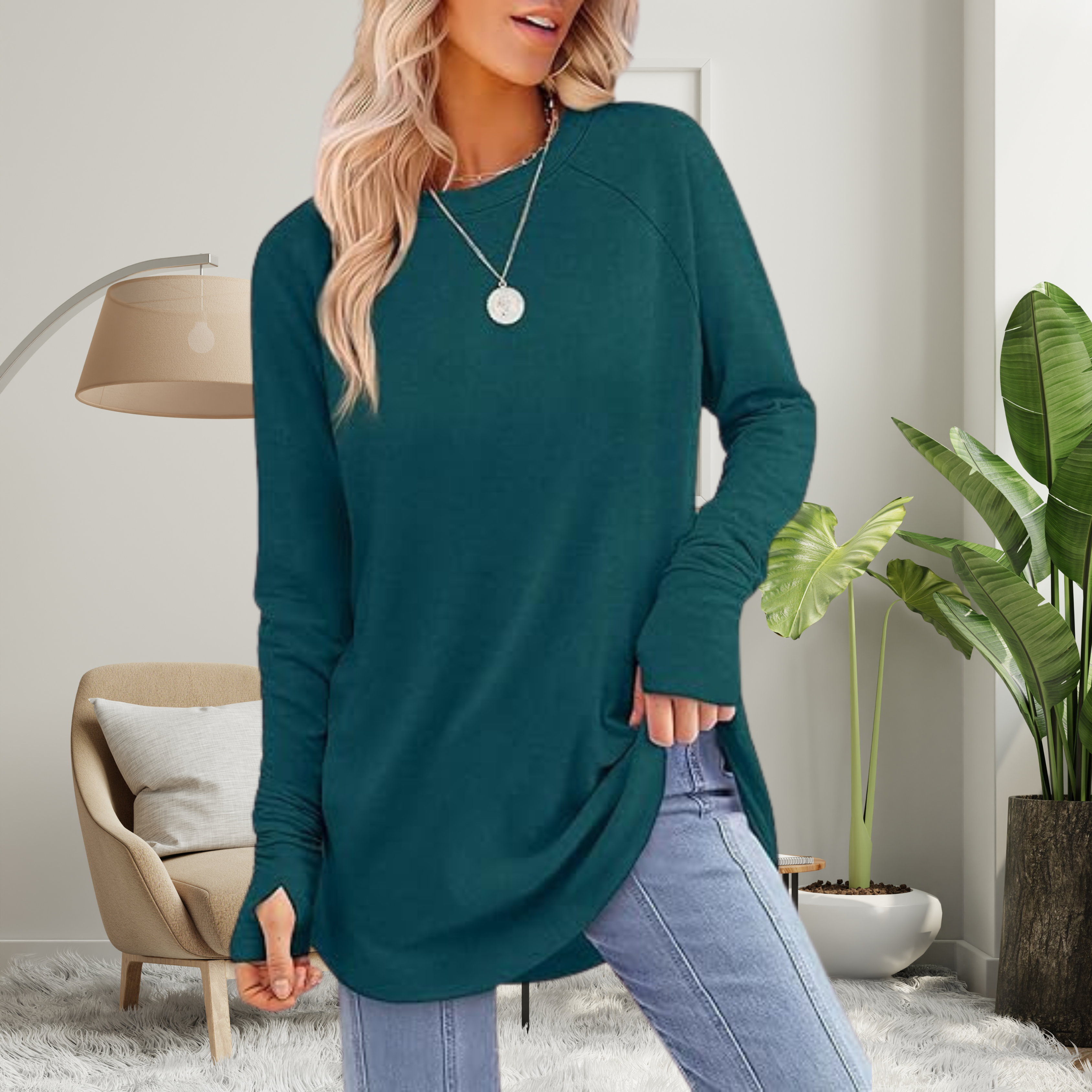 STELLAN™ - Casual Long Sleeve Thumb Hole Top