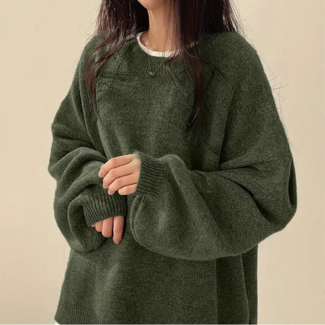 IMOGEN™ - Classic Drop Shoulder Long Sleeve Sweater