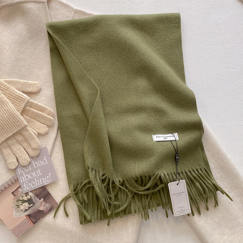 KHIONNE™ - Comfy Soft Plain Tassel Scarf Shawls