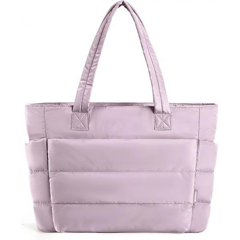 NADINE™ - Puffy Bubble Tote Bag for Women Quilted Laptop Shoulder Handbag