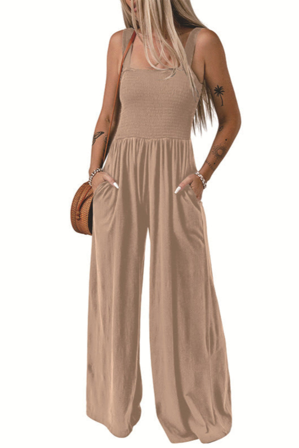 CATHLEEN™ – Lightweight Wide-Leg Square Neck Jumpsuit
