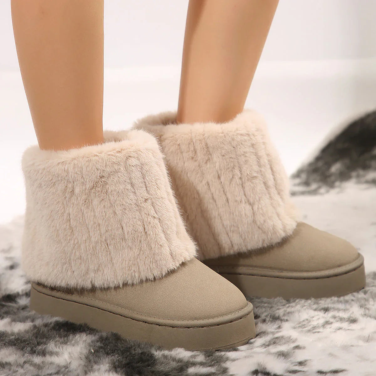 VANESSA™ - Women’s Snow Boots Fluffy Faux Lined Short Winter Platform Shoes