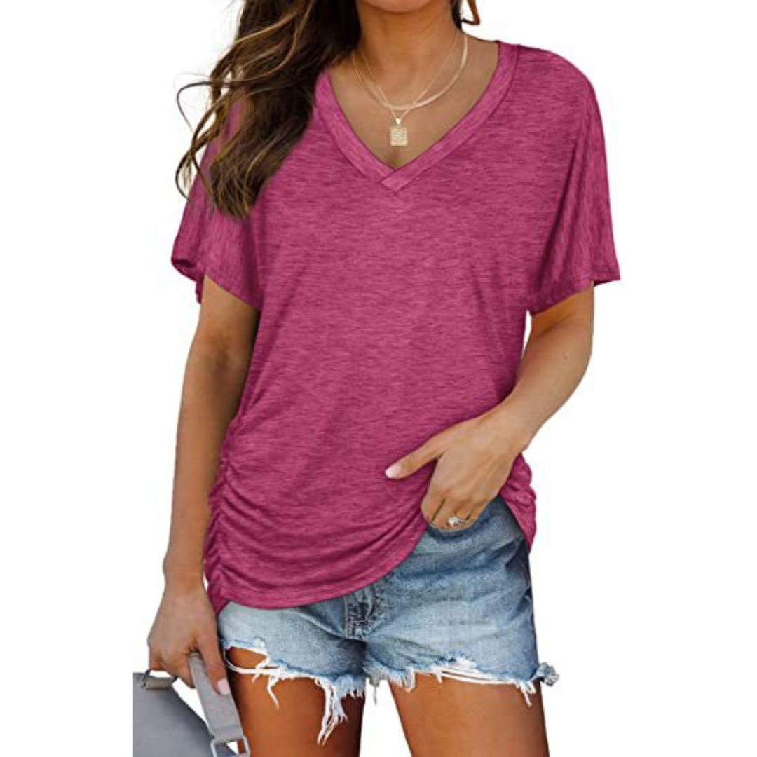 EILY™ - Classic V-Neck Loose Fit Shirt